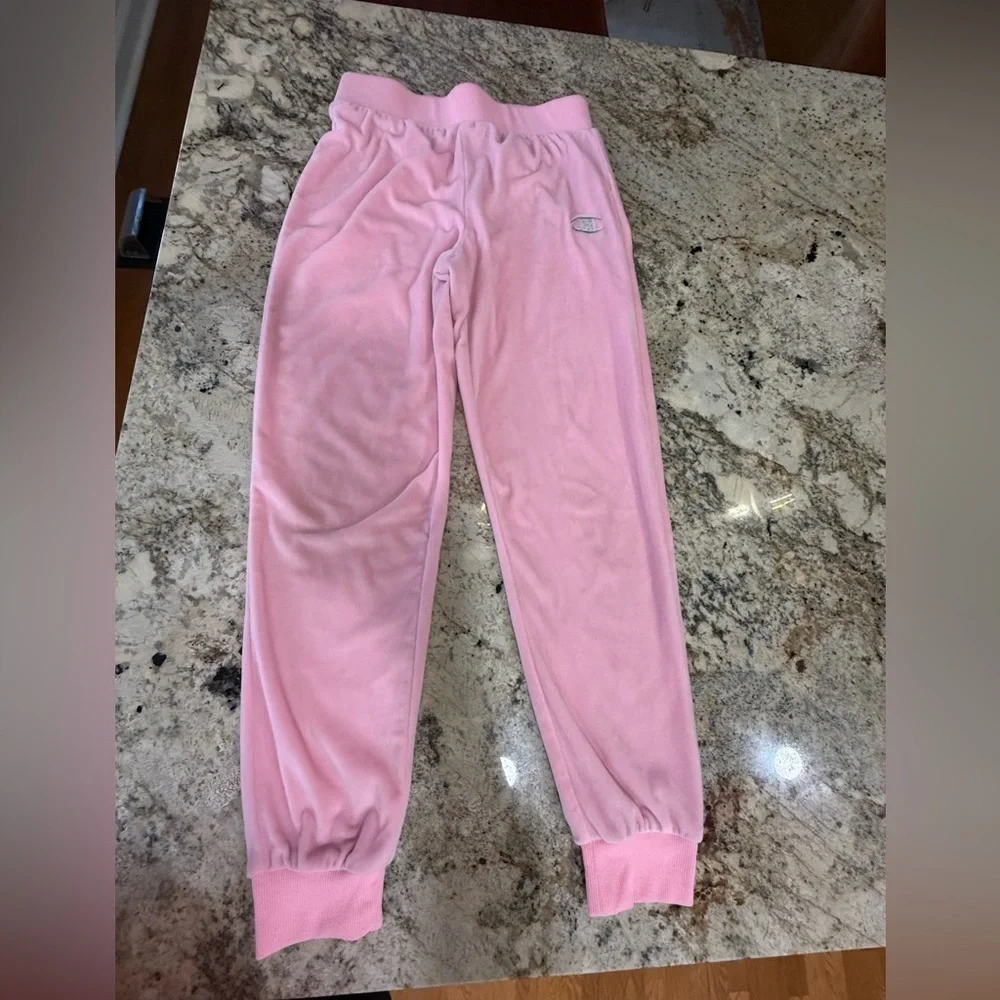 Champion Kids Pink Velour Jogging Set Size 7/8